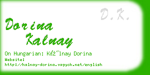 dorina kalnay business card